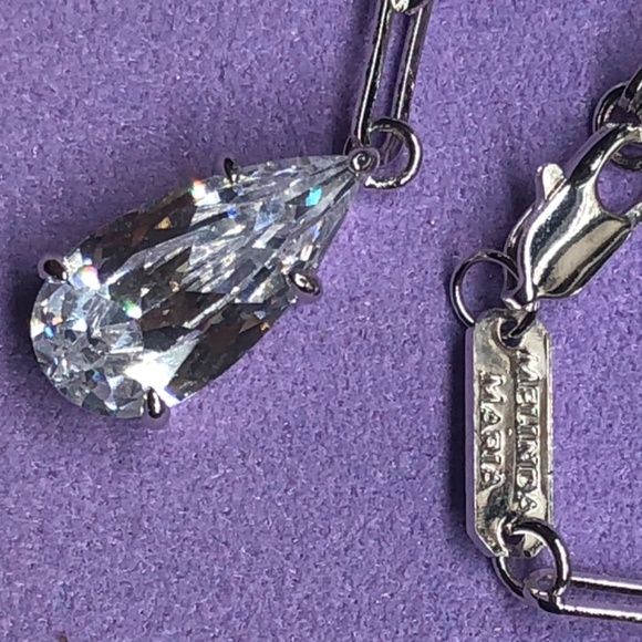 MELINDA MARIA TEARDROP LARIAT NECKLACE, NEW WITHOUT TAGS - Picture 5 of 10